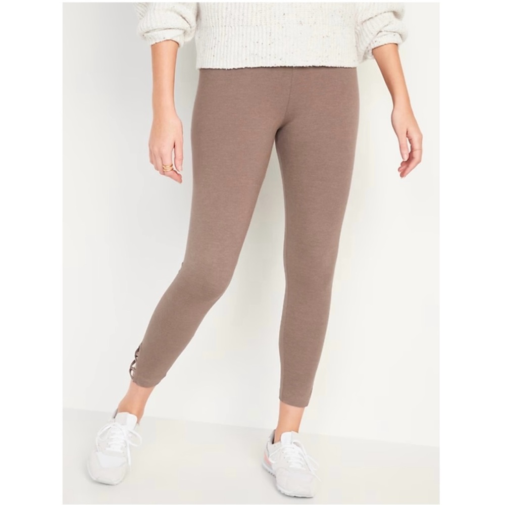 NWOT Old Navy Lattice Brown Leggings
